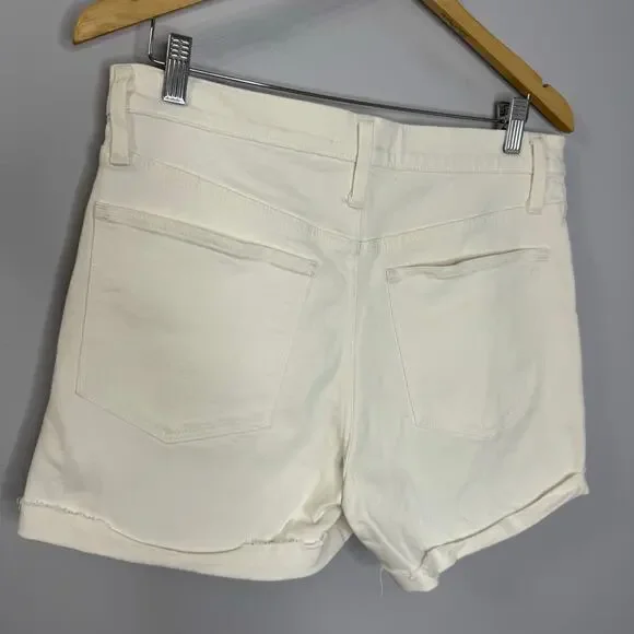Madewell High-Rise Denim Shorts Tile White Stretch Women's 30 - Picture 4 of 11